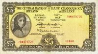 p65a from Ireland, Republic of: 5 Pounds from 1961